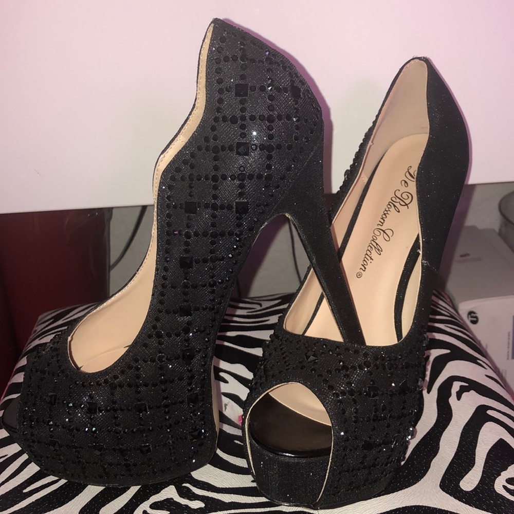 Black platform heels